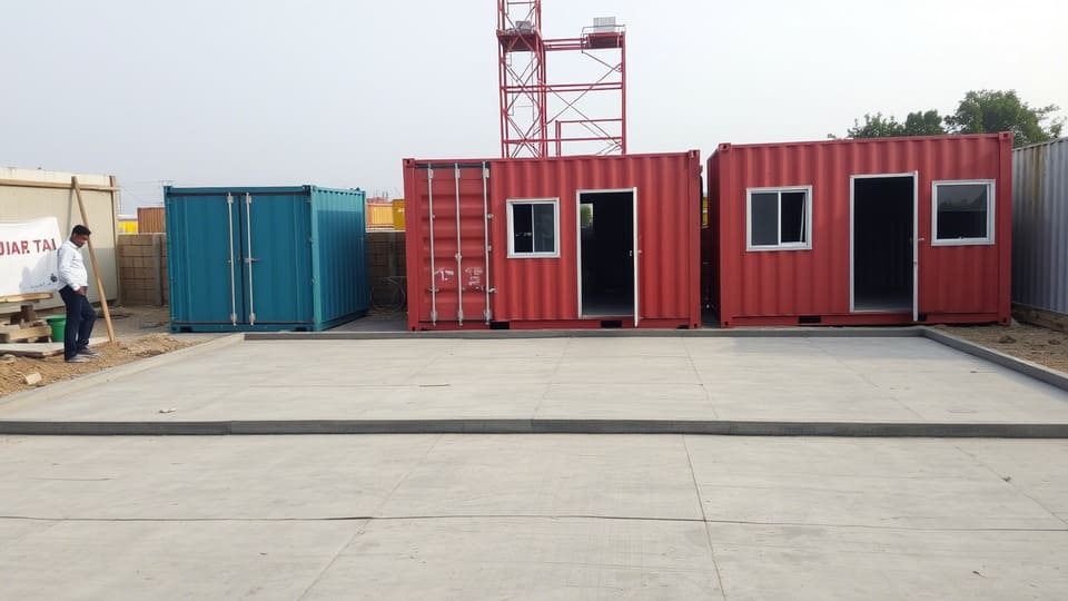 Montaje en obra de casas con contenedores maritimos