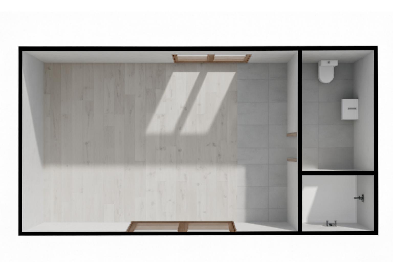 Plano de la casa contenedor de 20 pies